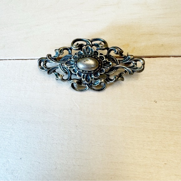 BLACHIAN Antik Schmuck Signed BAS 835 Silver Brooch Vintage - Picture 2 of 8